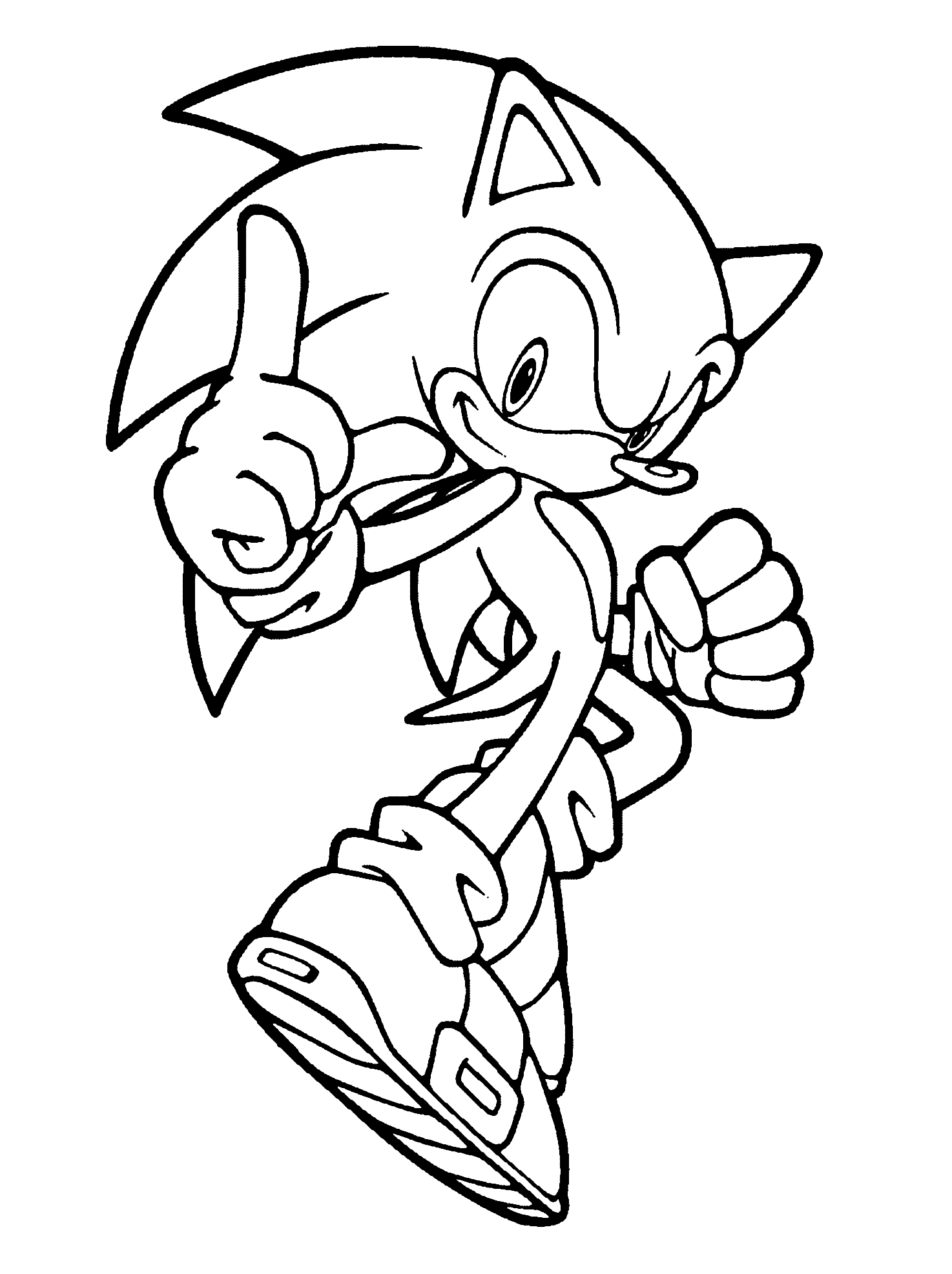 sonic x coloring page