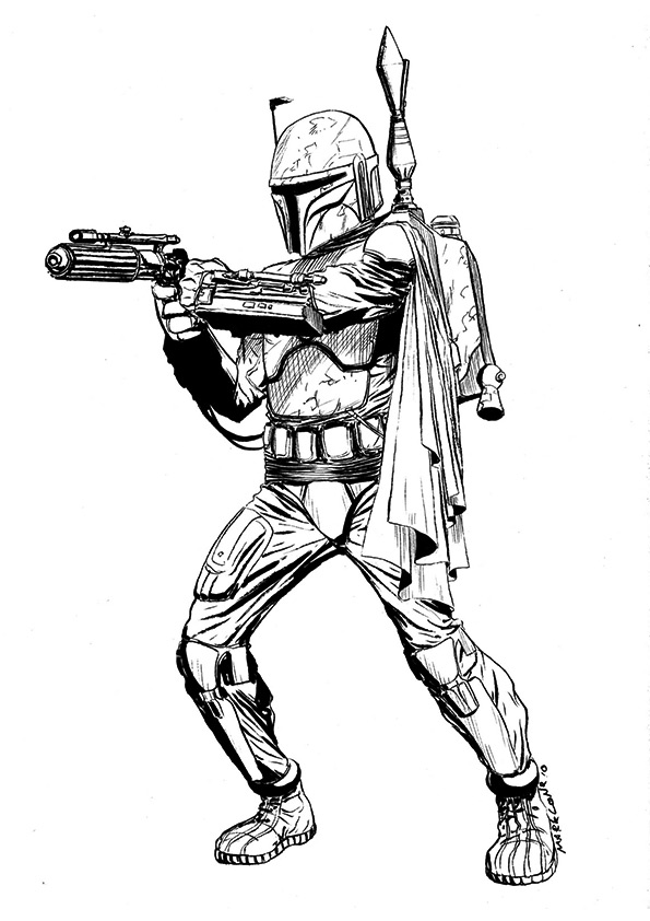 jango fett coloring page