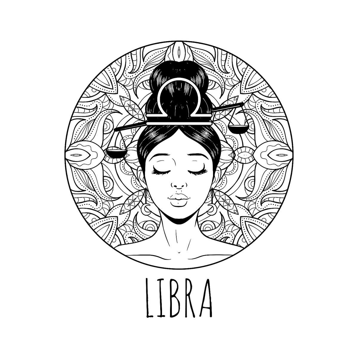 libra coloring pages for adults