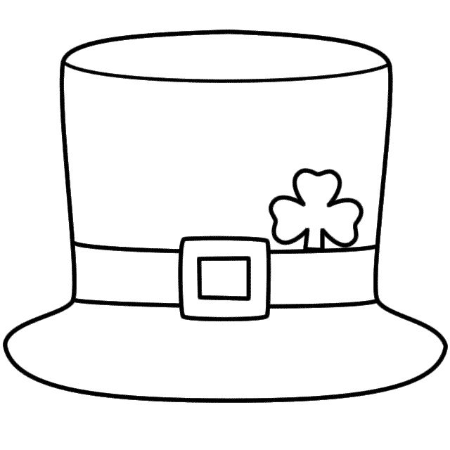 st patrick 039 s day hat coloring page