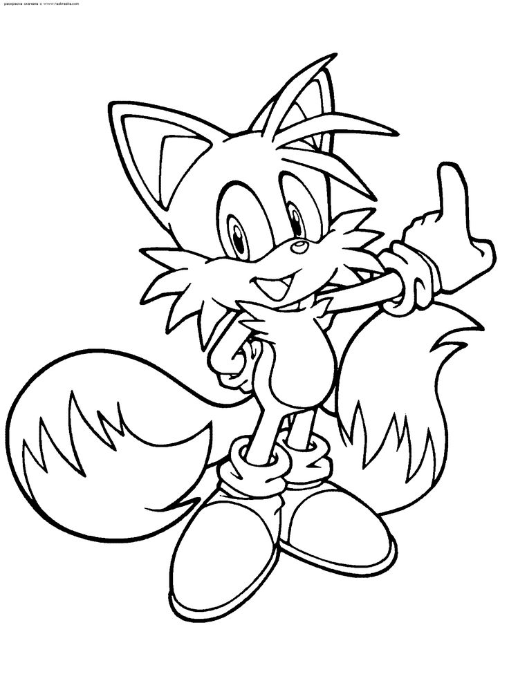 sonic and tails coloring pages