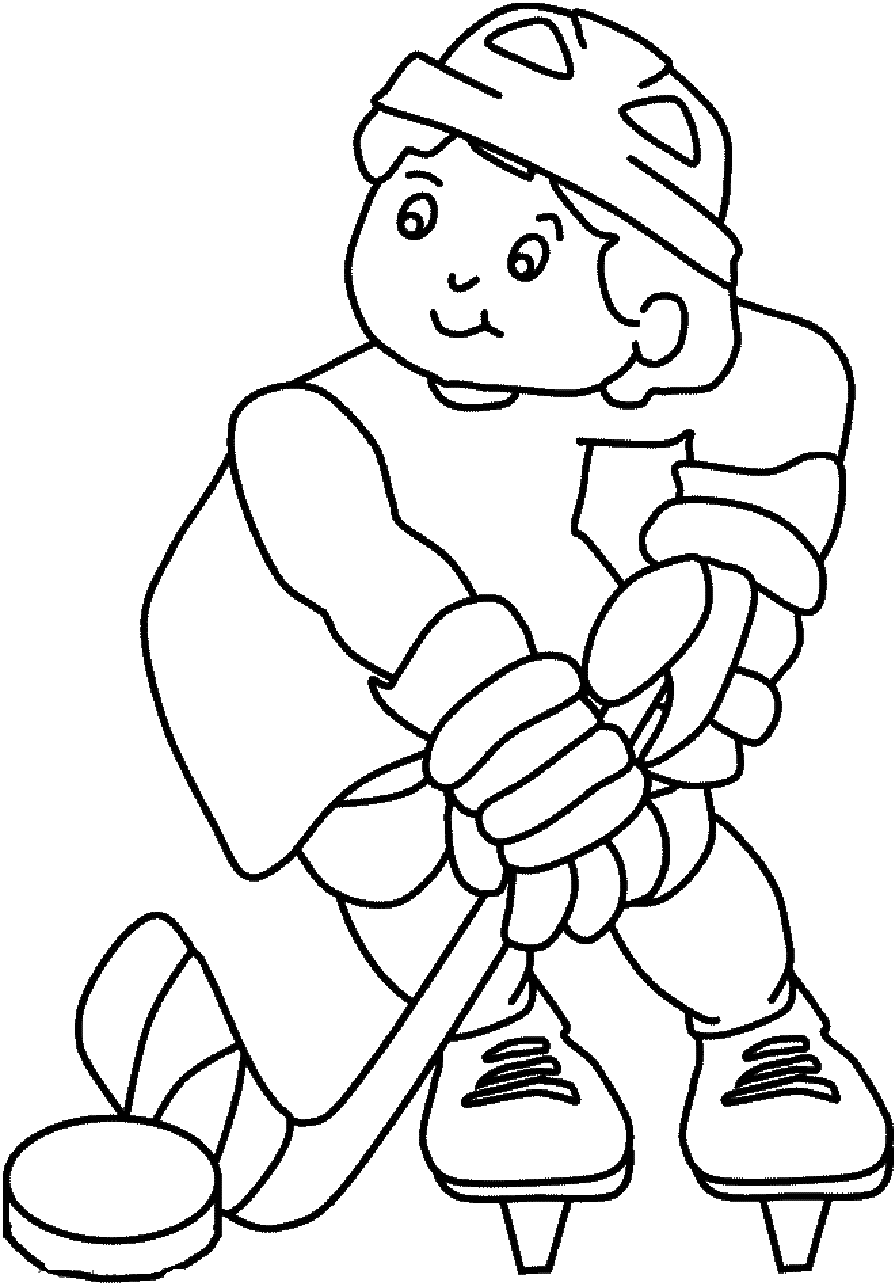 hockey player coloring pages