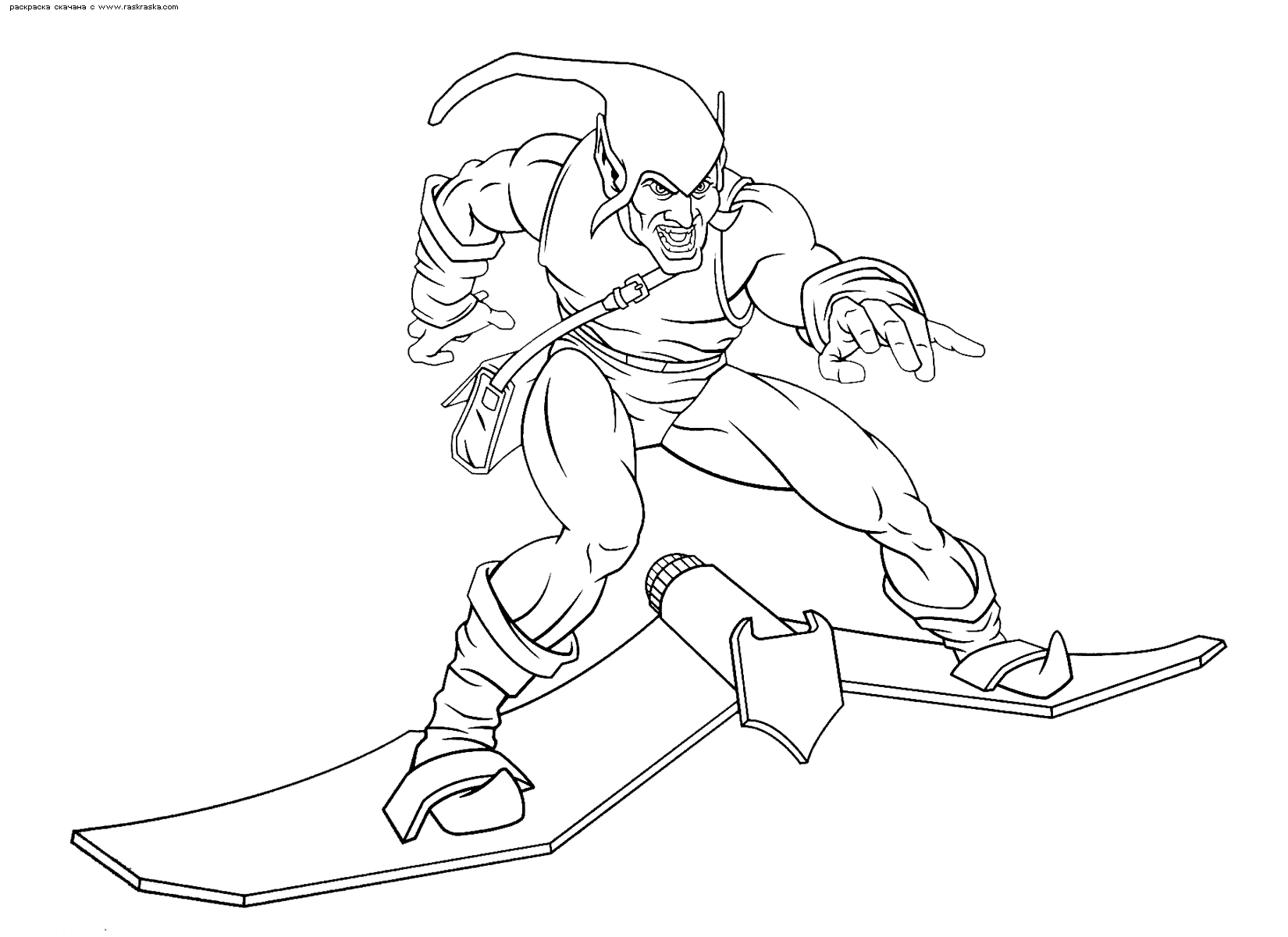 green goblin coloring page