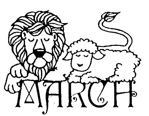 in like a lion out like a lamb coloring pages