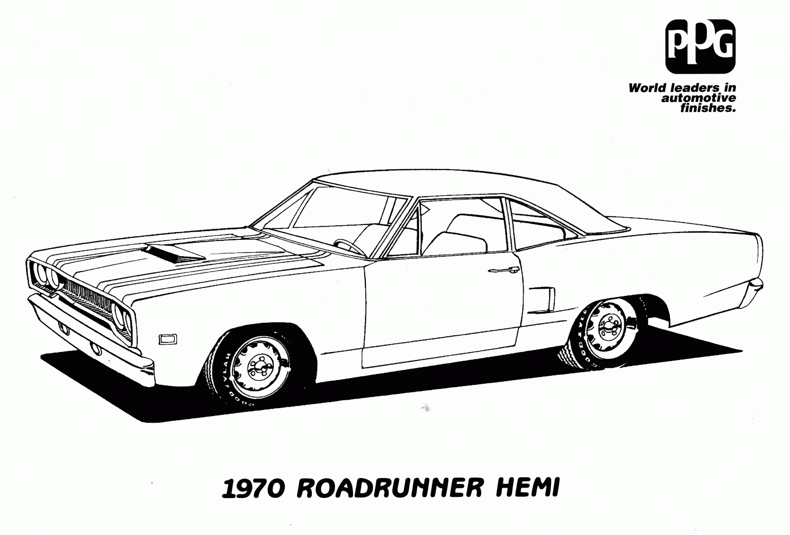 muscle cars coloring pages