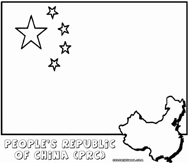 chinese flag coloring page