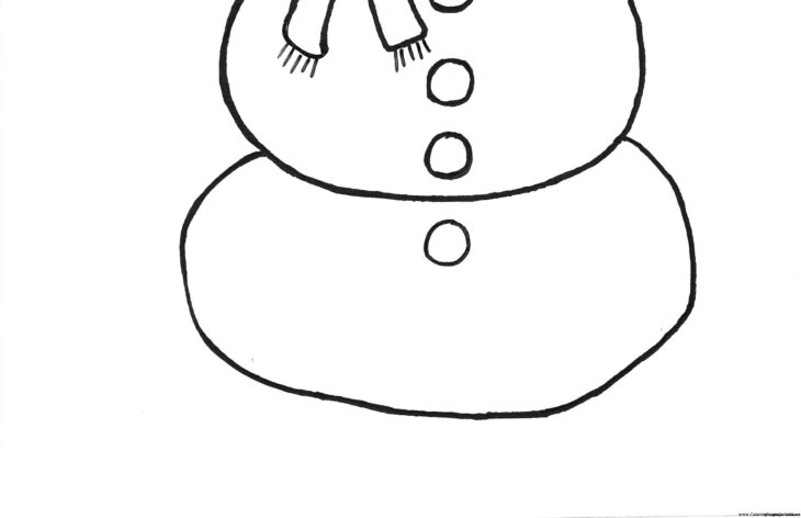 Blank Snowman Coloring Page Snowman Tulamama Snowmen