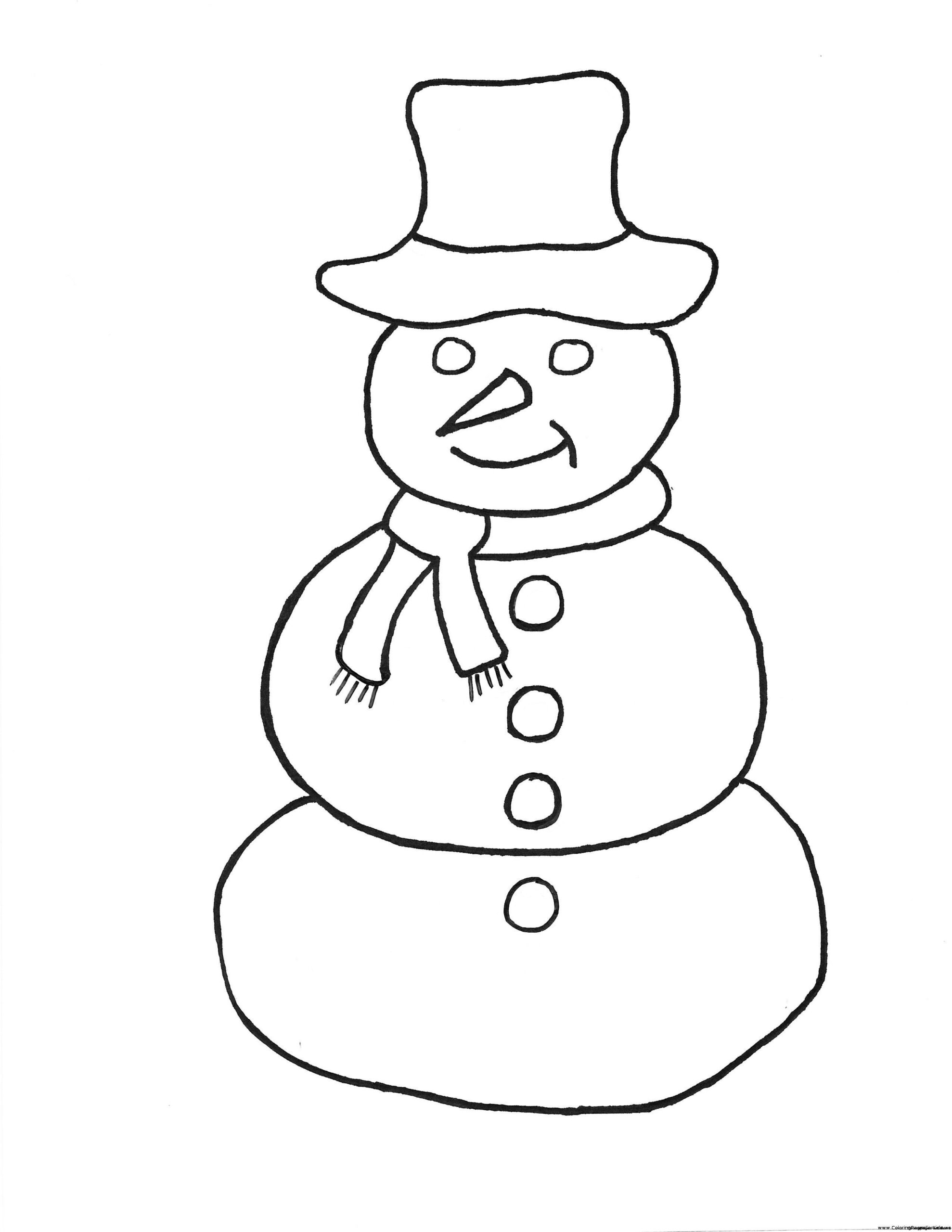 blank snowman coloring page