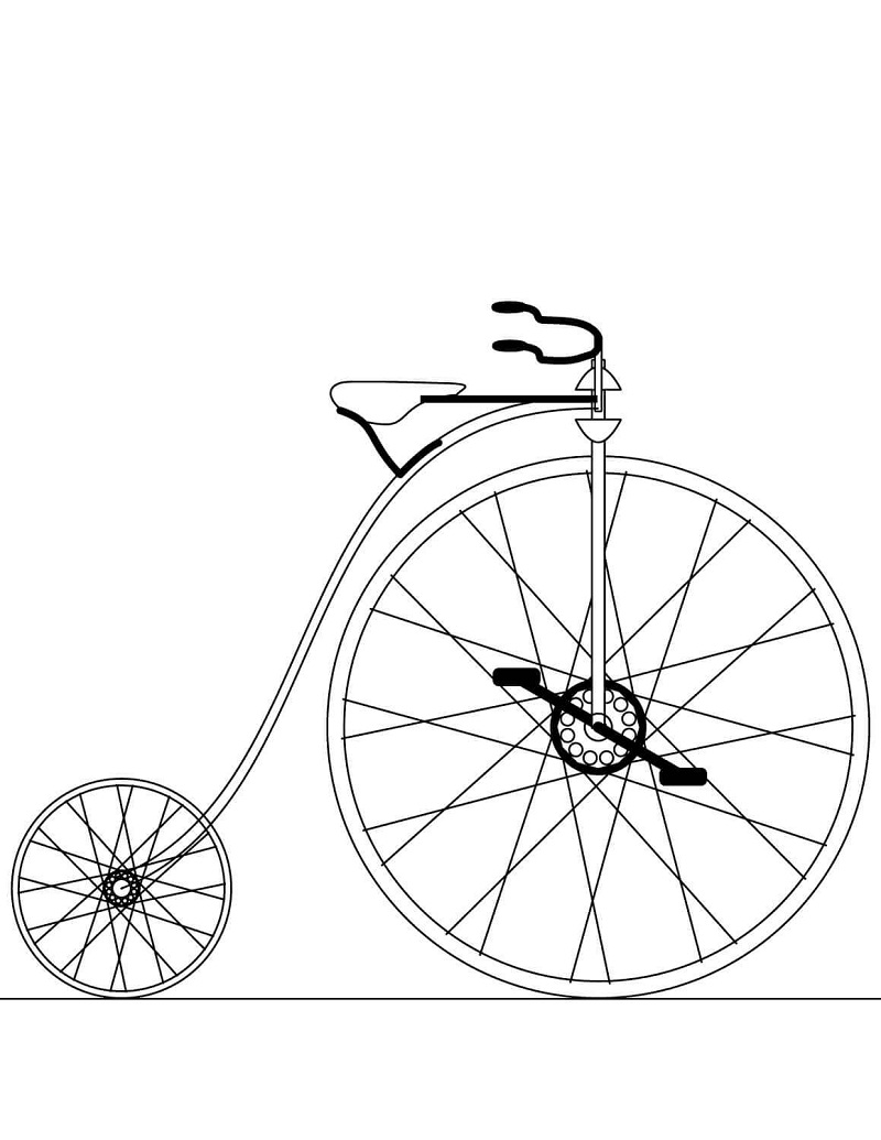 bicycle coloring pages