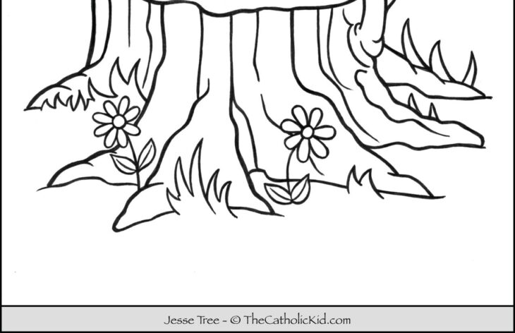 Jesse Tree Coloring Pages Tree Coloring Jesse Symbols Pages Template Popular Coloringhome