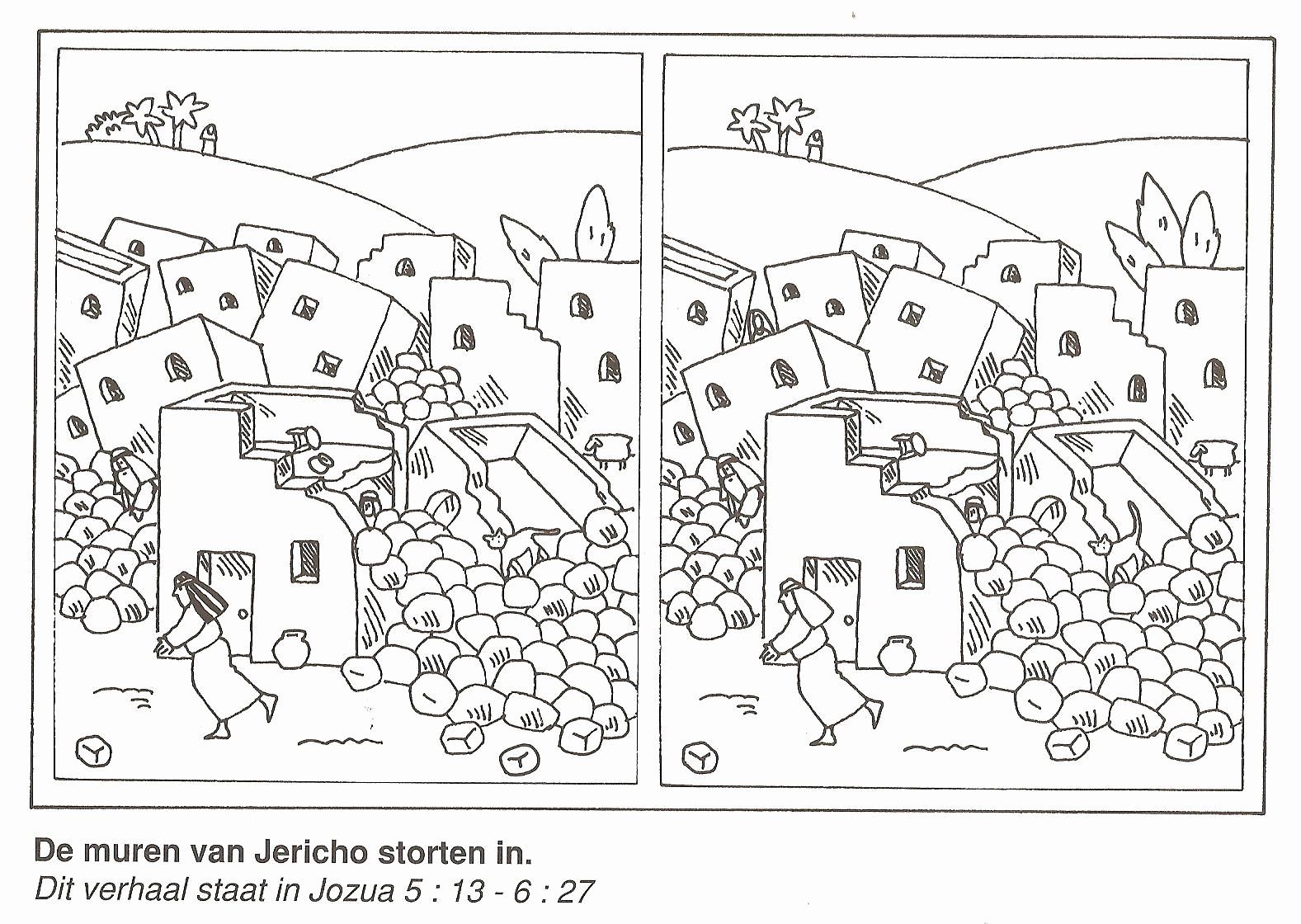 the walls of jericho coloring page