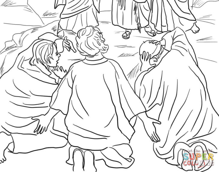 Transfiguration Coloring Page Jesus' Transfiguration