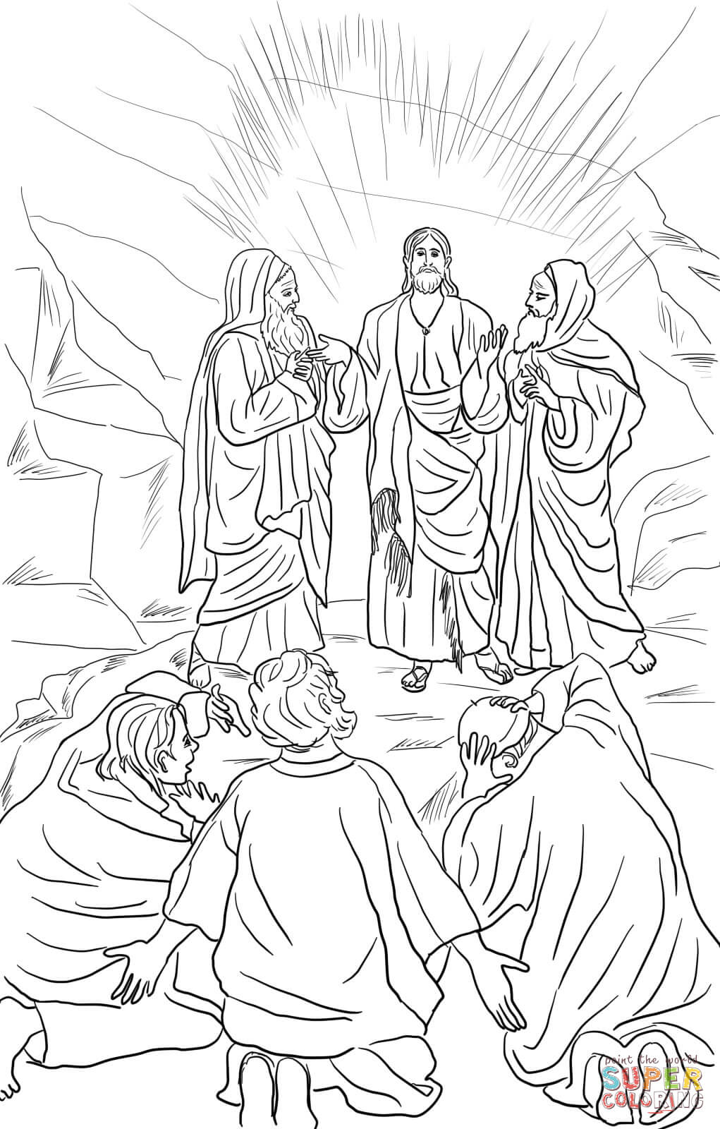 transfiguration coloring page