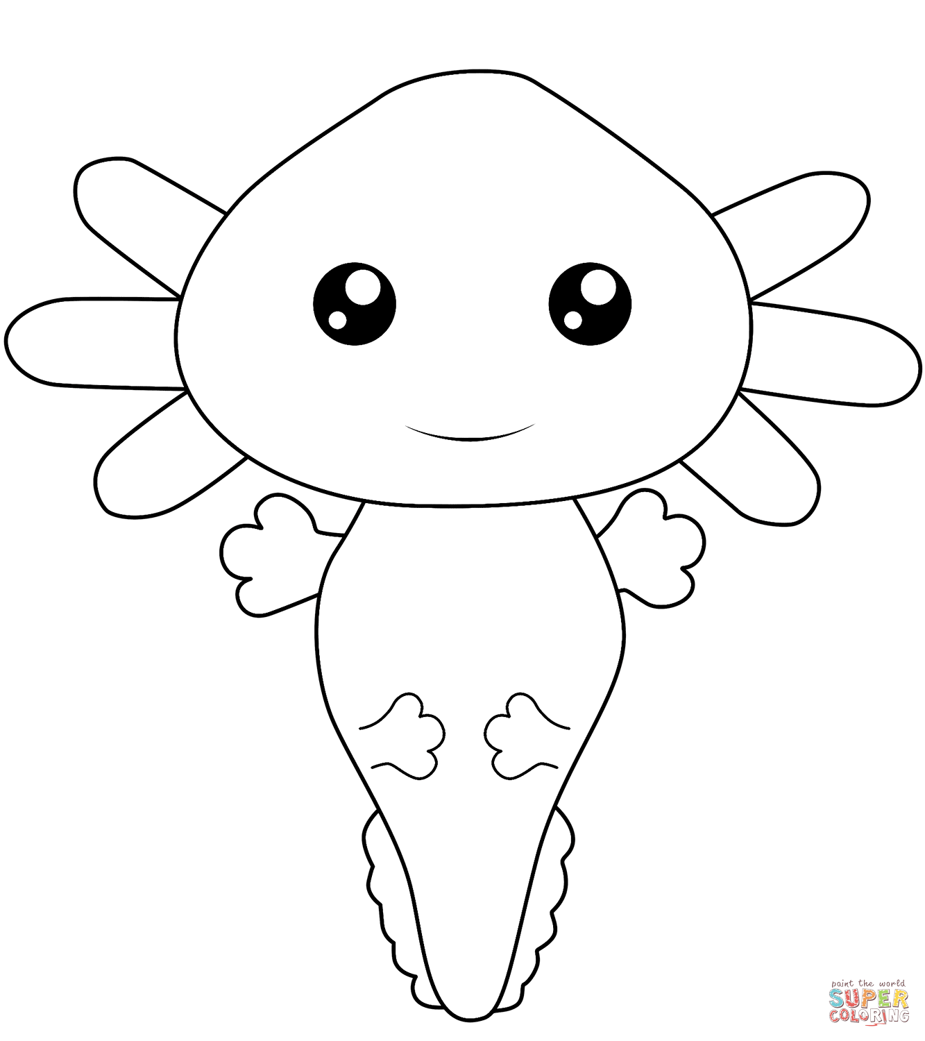 axolotl squishmallow coloring page