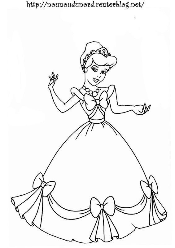 dessin a colorier facile princesse