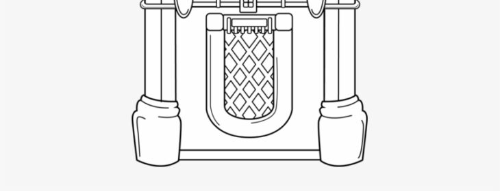 Juke Box Coloring Page 1950s Jukebox Coloring Page