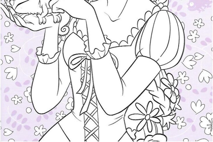 Dessin A Colorier Et A Imprimer Raiponce Coloriage Raiponce à Imprimer