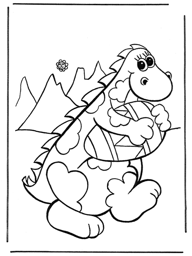 dinosaur easter coloring pages