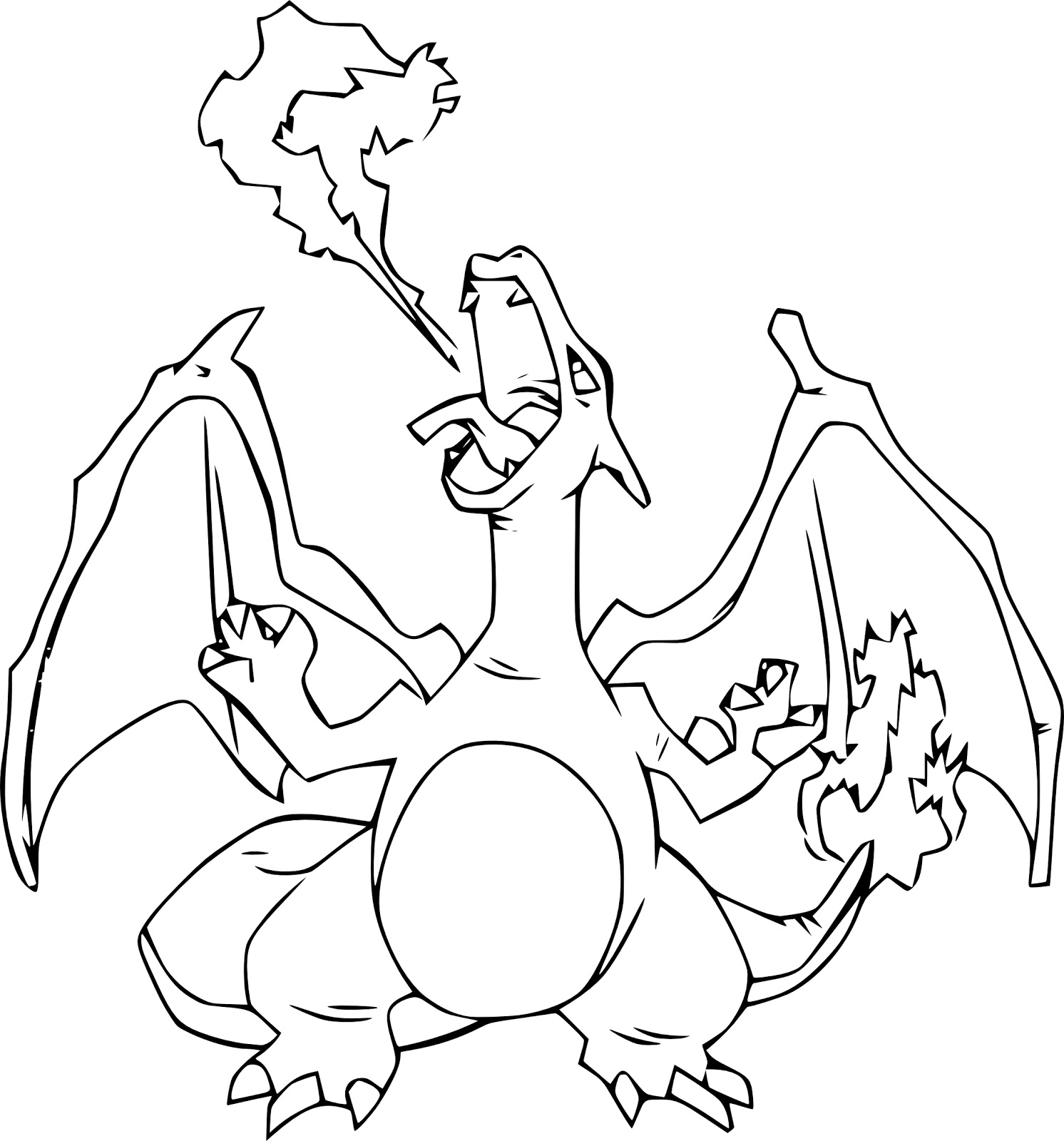 Printable Charizard Coloring Pages for Free - Free Pokemon Coloring Pages