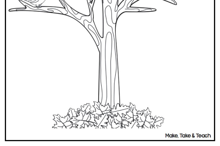 Tree With No Leaves Coloring Page Tree With No Leaves Coloring Page