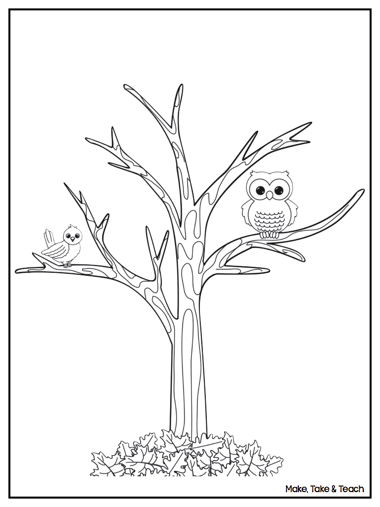 tree with no leaves coloring page