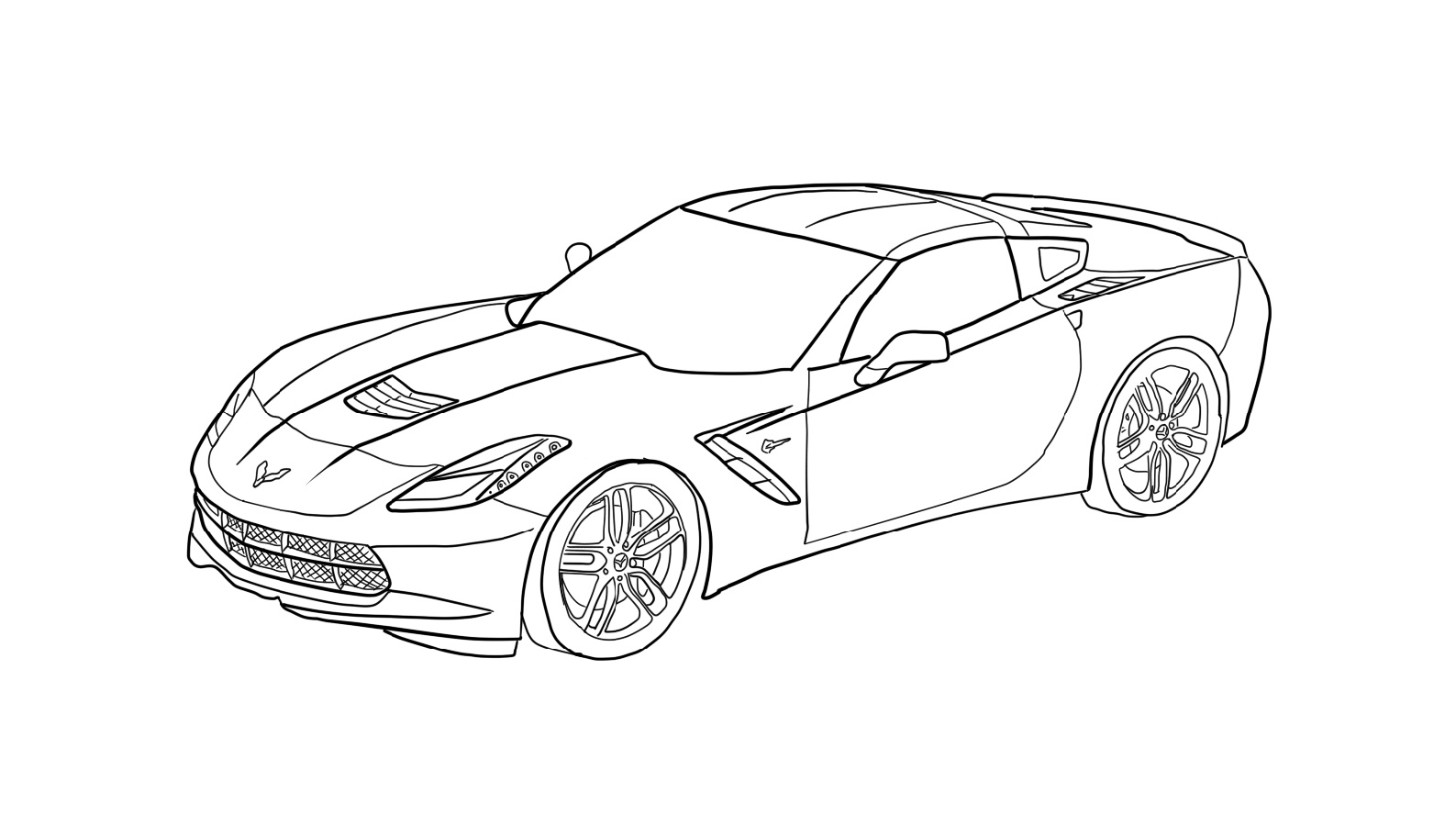 corvette coloring pages