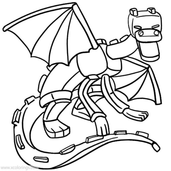 minecraft dragon coloring page