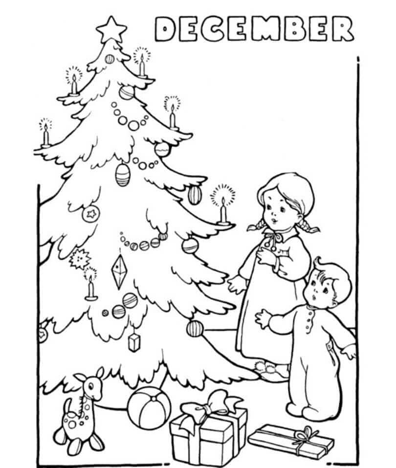 december coloring pages