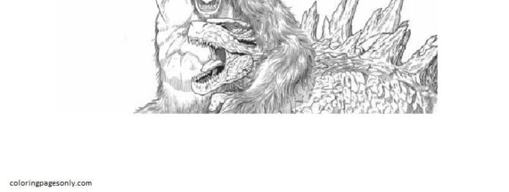 Godzilla And King Kong Coloring Pages Godzilla Vs Kong Coloring Pages