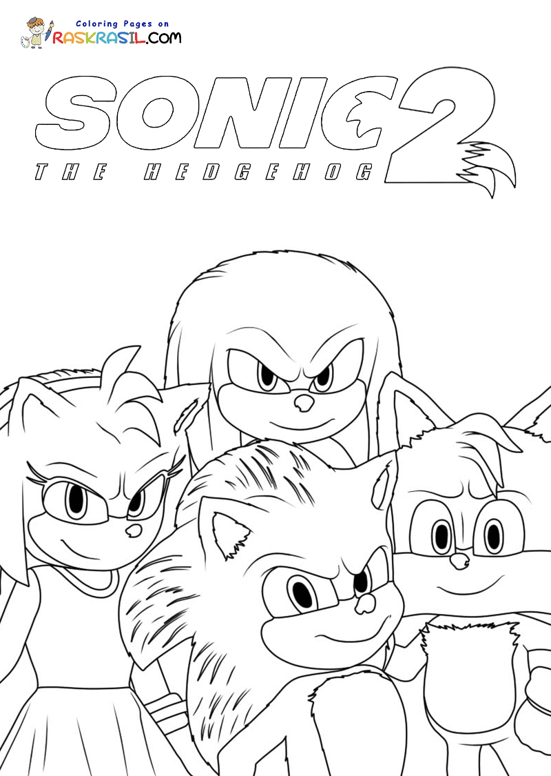 Sonic - Sonic the Hedgehog 2 Coloring Pages - Sonic the Hedgehog 2