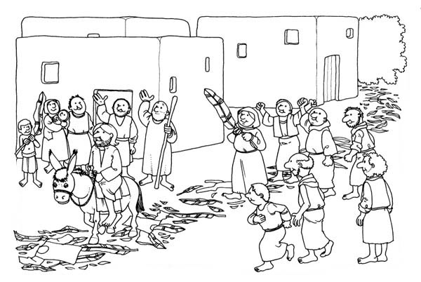 coloring page for palm sunday