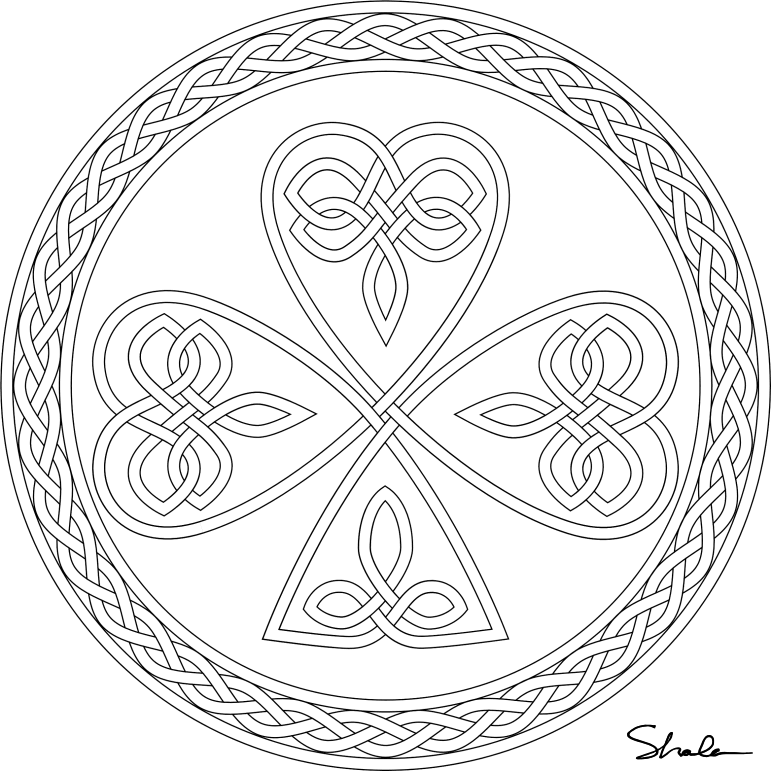 celtic cross coloring pages