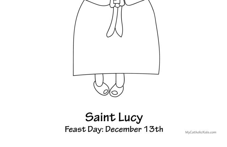 St Lucy Coloring Page Lucia Activities Lucys Vorlage Krone Feast Candles