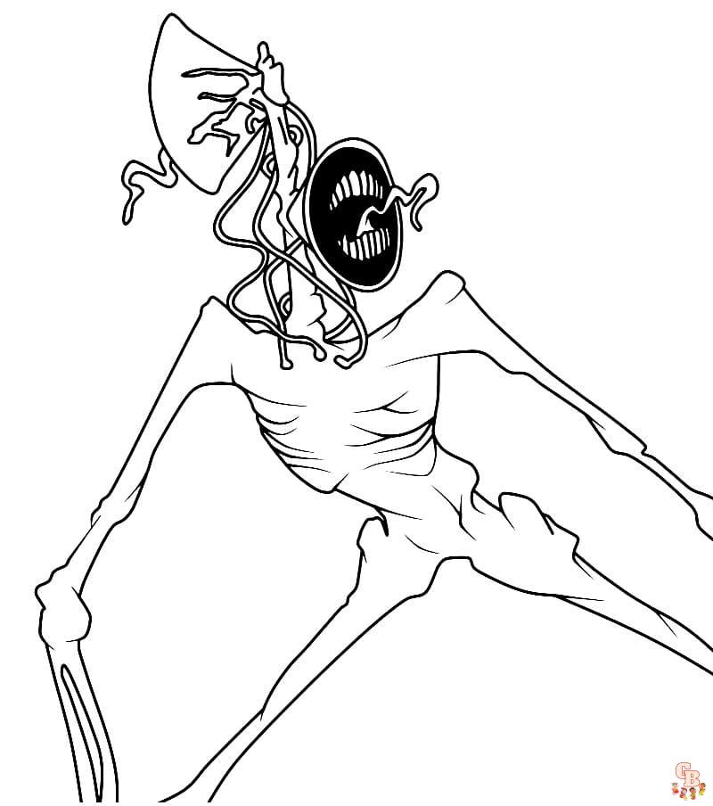 sirenhead coloring pages