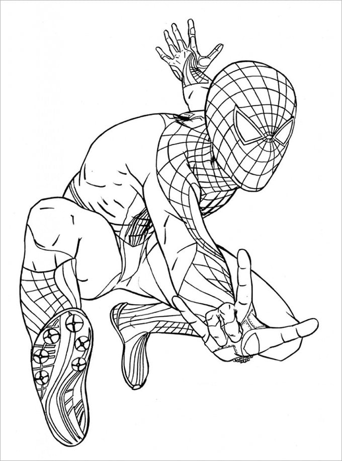 black spiderman coloring pages