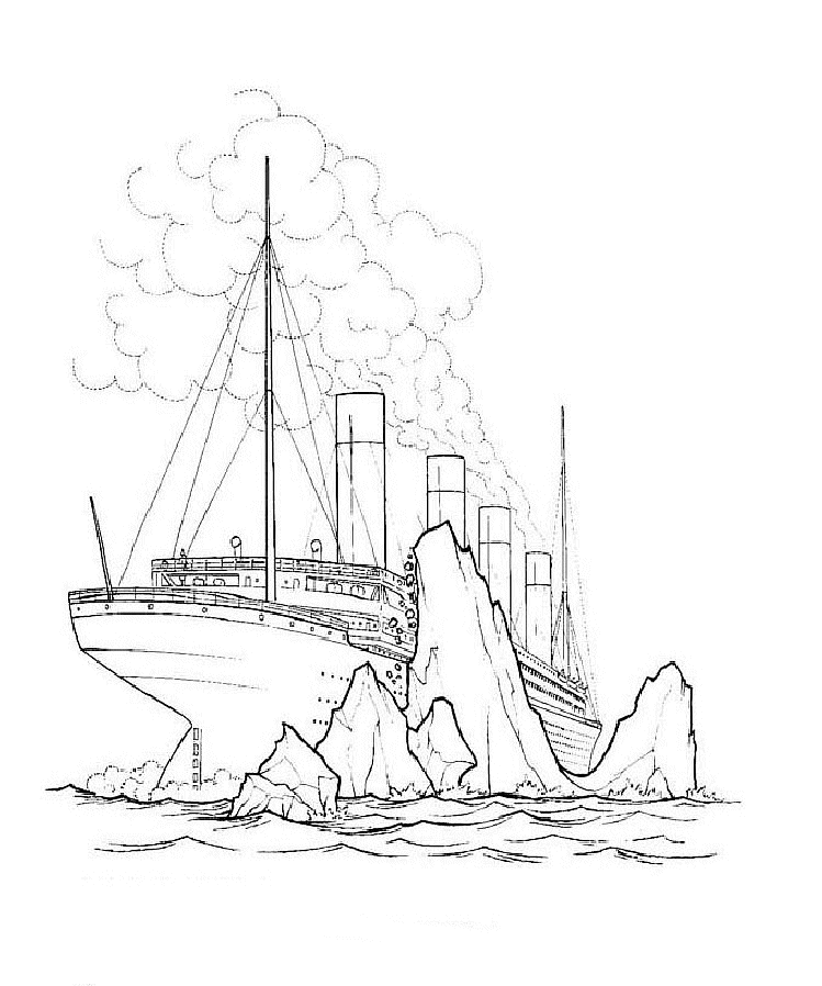 free titanic coloring pages