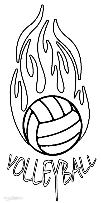 volleyball coloring pages printable