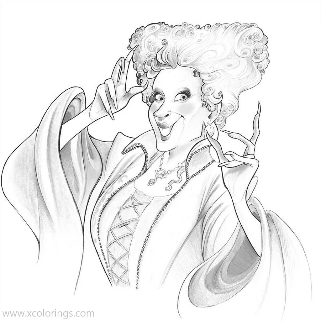 hocus pocus movie coloring pages