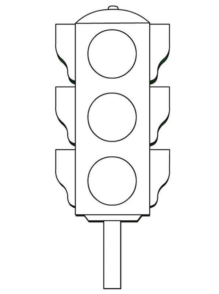 preschool traffic light coloring page