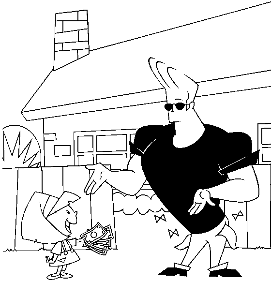 johnny bravo coloring pages