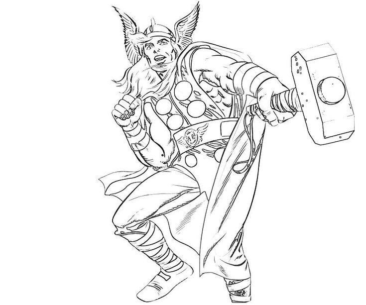 coloring pages thor