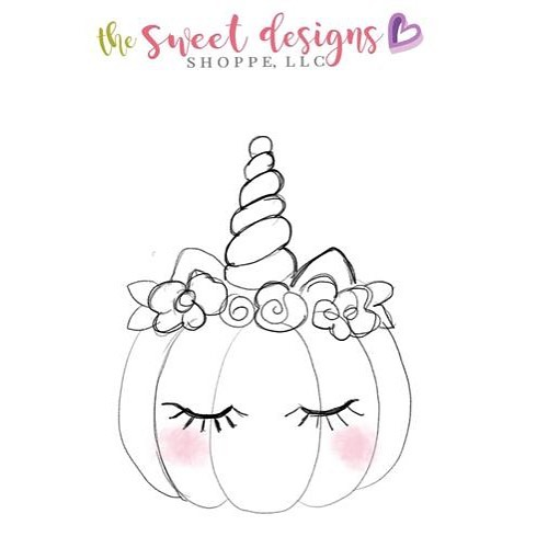 unicorn pumpkin coloring page