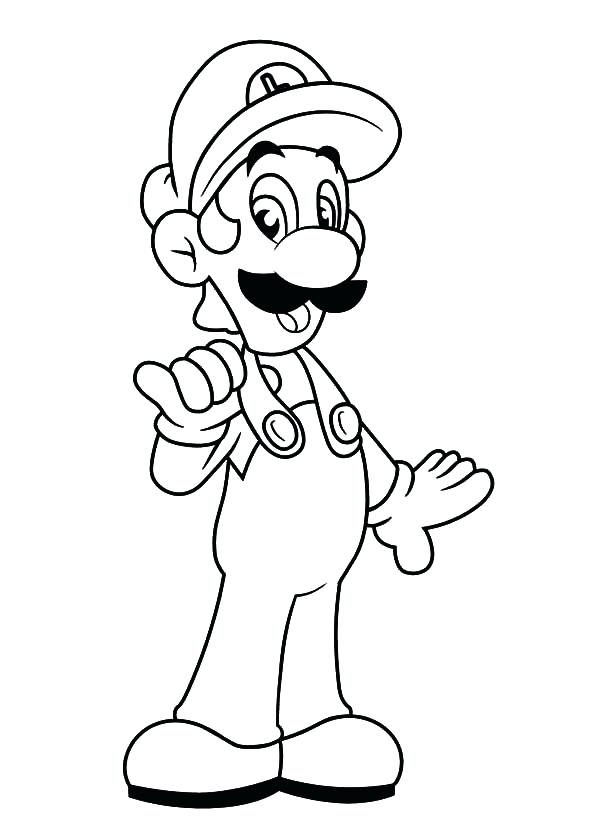 printable luigi coloring pages