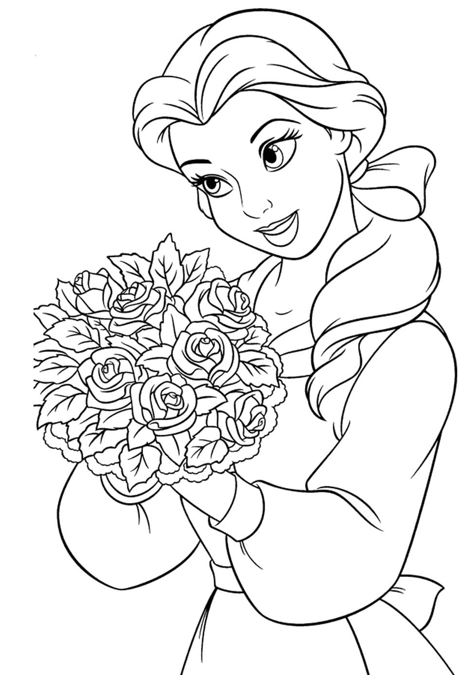 belle princess coloring page