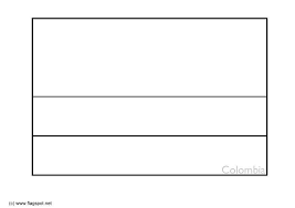 flag of colombia coloring page