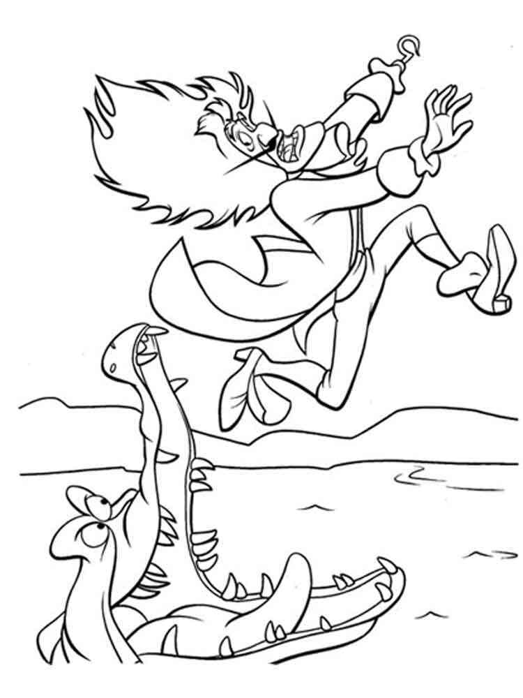 captain hook coloring page