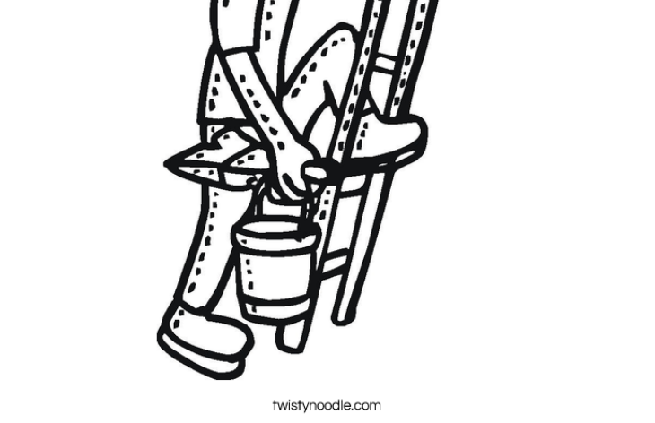 Ladder Coloring Page Ladder Coloring Page