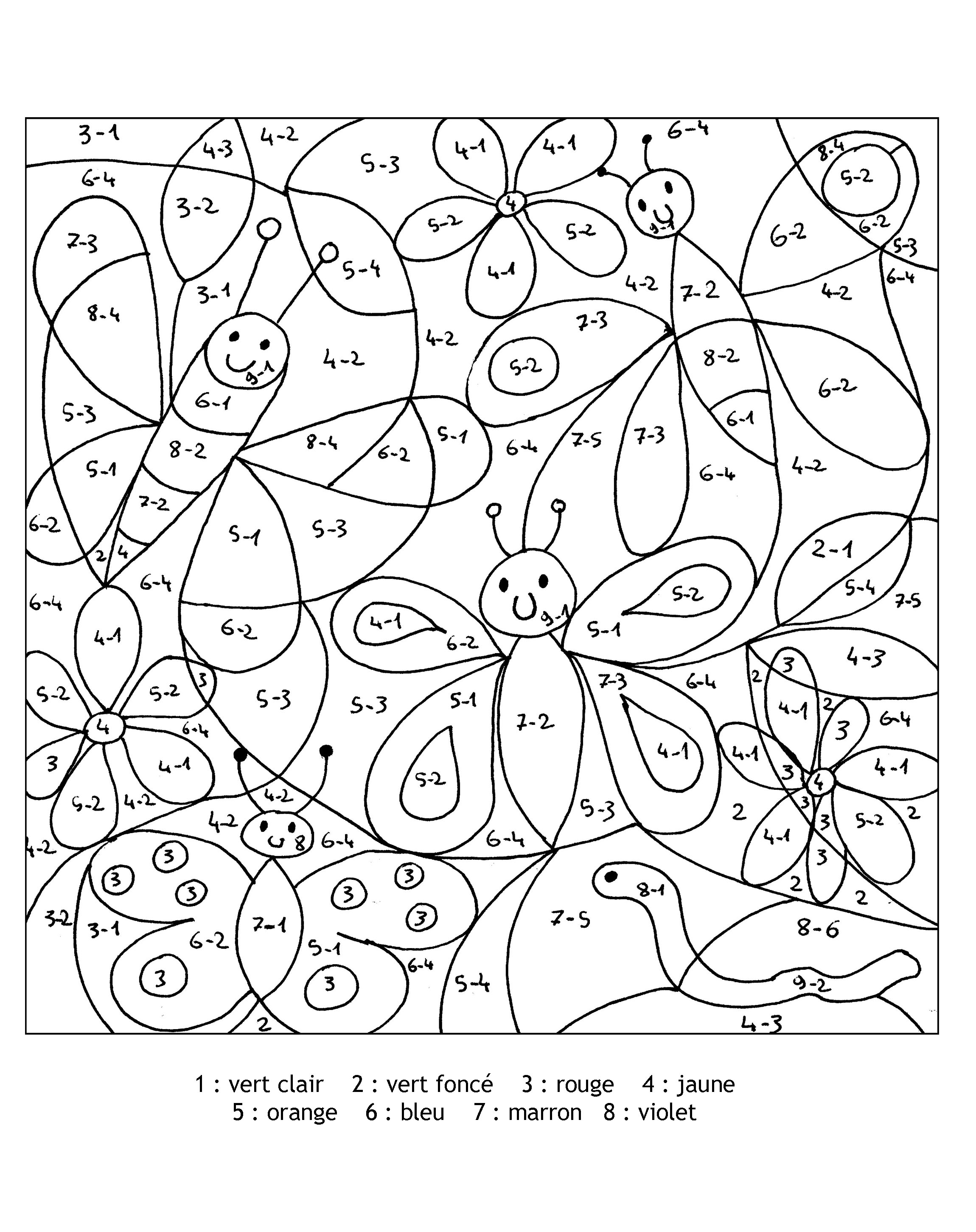 Coloriage Coloriage magique #126304 (Éducatifs) – Dessin à colorier