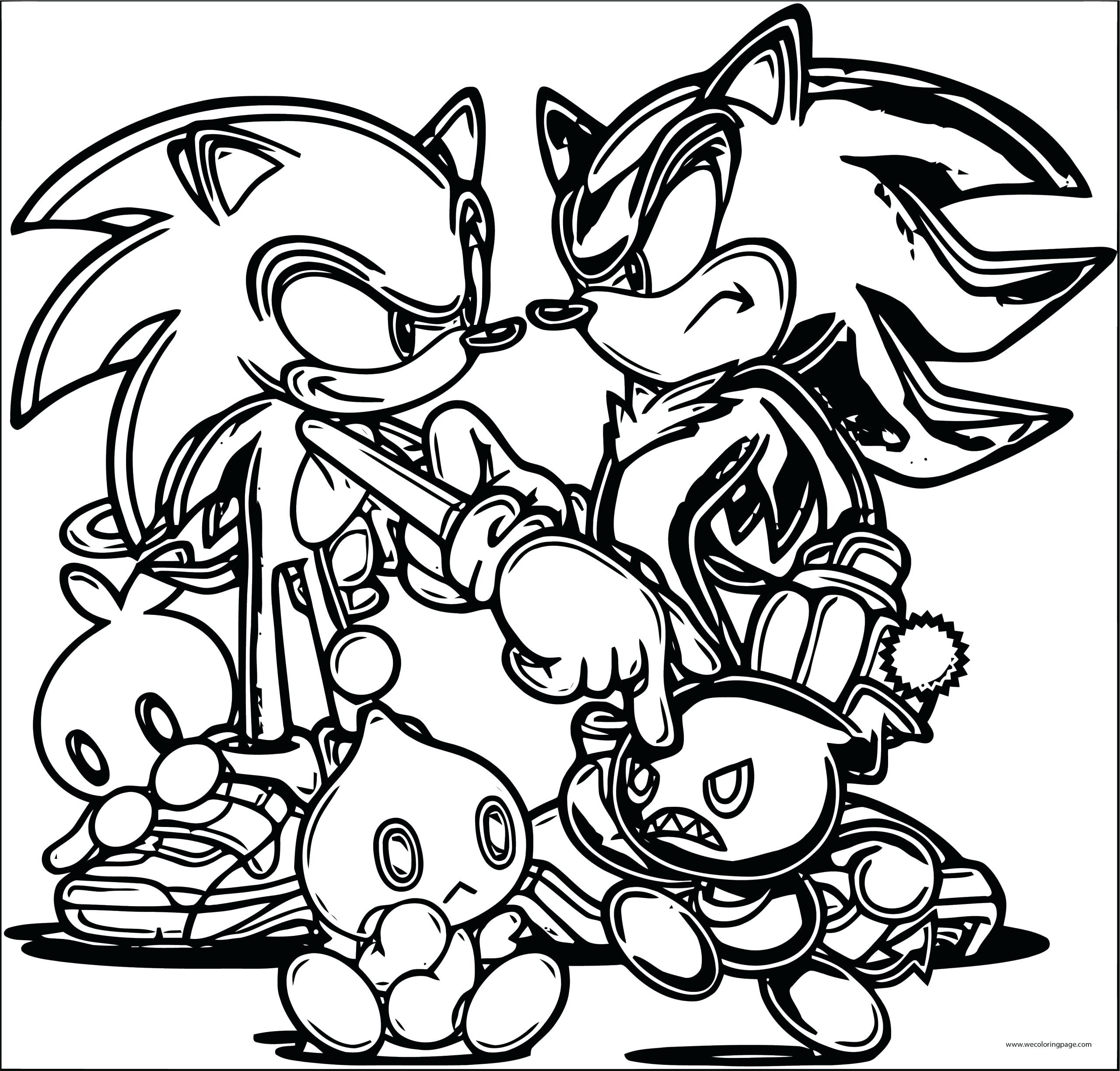 dark super sonic coloring pages