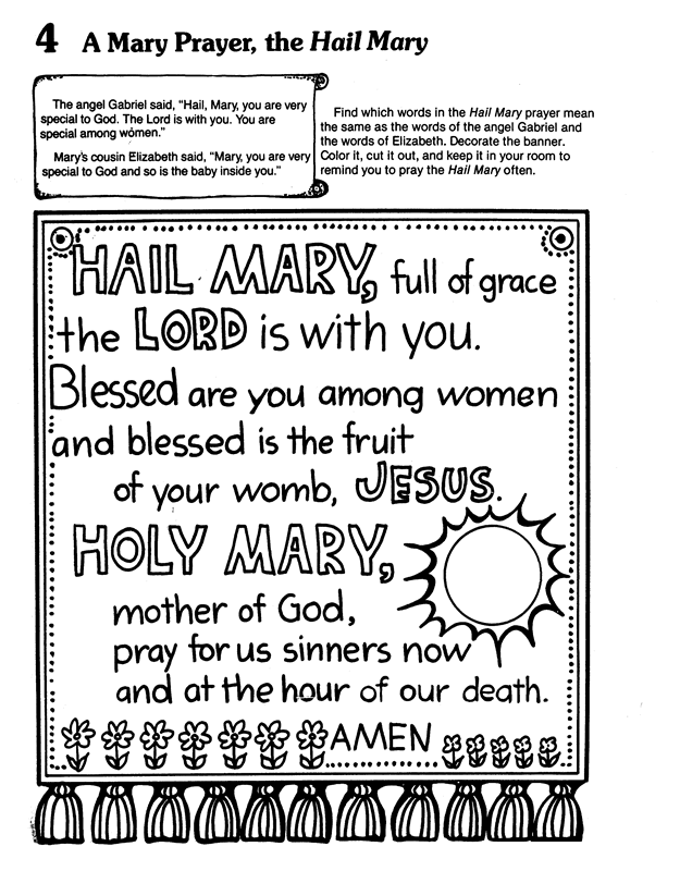 hail mary coloring page